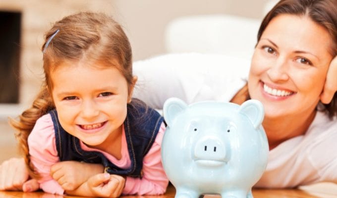 Ahorro en niños