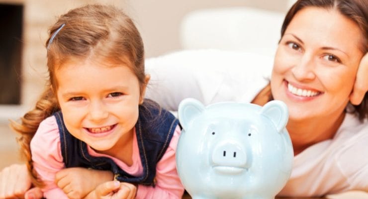 Ahorro en niños