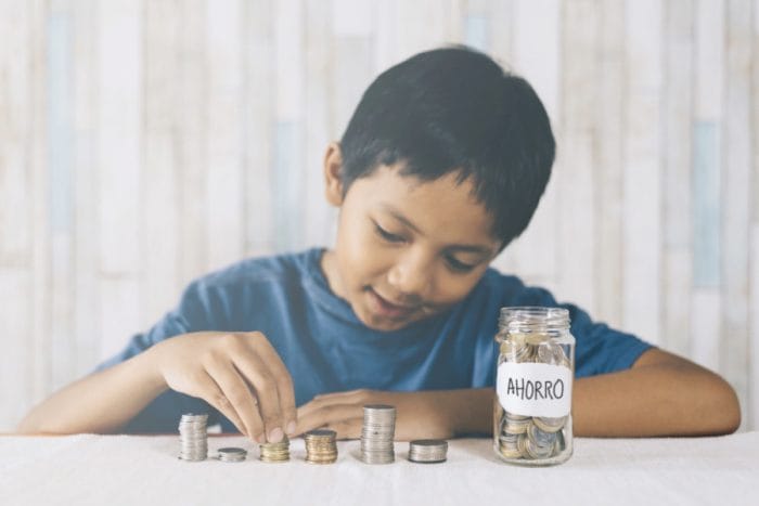 Ahorro en niños