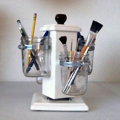 Organizador de accesorios con mason jars