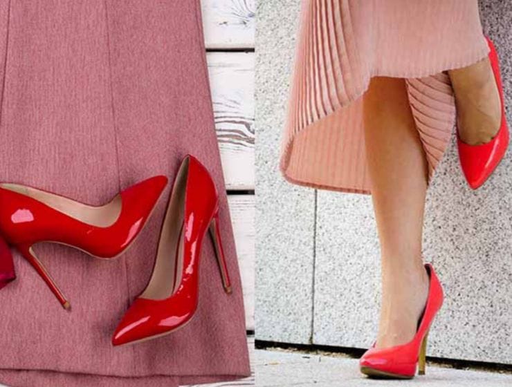 Tendencias primavera-verano 2024 cómo llevar tacones rojos